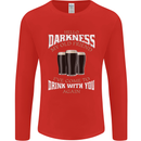 Hello Darkness My Old Friend Funny Guiness Mens Long Sleeve T-Shirt Red