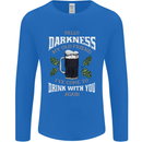 Hello Darkness My Old Friend Funny Guiness Mens Long Sleeve T-Shirt Royal Blue