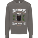 Hello Darkness My Old Friend Funny Guiness Mens Sweatshirt Jumper Charcoal
