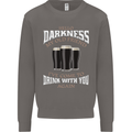 Hello Darkness My Old Friend Funny Guiness Mens Sweatshirt Jumper Charcoal