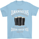 Hello Darkness My Old Friend Funny Guiness Mens T-Shirt Cotton Gildan Light Blue