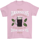 Hello Darkness My Old Friend Funny Guiness Mens T-Shirt Cotton Gildan Light Pink
