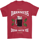 Hello Darkness My Old Friend Funny Guiness Mens T-Shirt Cotton Gildan Red