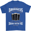 Hello Darkness My Old Friend Funny Guiness Mens T-Shirt Cotton Gildan Royal Blue