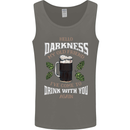 Hello Darkness My Old Friend Funny Guiness Mens Vest Tank Top Charcoal
