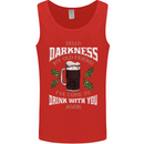 Hello Darkness My Old Friend Funny Guiness Mens Vest Tank Top Red