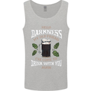 Hello Darkness My Old Friend Funny Guiness Mens Vest Tank Top Sports Grey