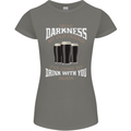 Hello Darkness My Old Friend Funny Guiness Womens Petite Cut T-Shirt Charcoal