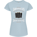 Hello Darkness My Old Friend Funny Guiness Womens Petite Cut T-Shirt Light Blue