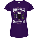 Hello Darkness My Old Friend Funny Guiness Womens Petite Cut T-Shirt Purple