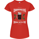 Hello Darkness My Old Friend Funny Guiness Womens Petite Cut T-Shirt Red