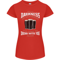 Hello Darkness My Old Friend Funny Guiness Womens Petite Cut T-Shirt Red