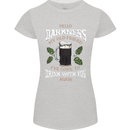Hello Darkness My Old Friend Funny Guiness Womens Petite Cut T-Shirt Sports Grey