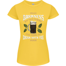 Hello Darkness My Old Friend Funny Guiness Womens Petite Cut T-Shirt Yellow