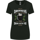 Hello Darkness My Old Friend Funny Guiness Womens Wider Cut T-Shirt Black