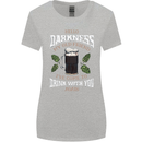 Hello Darkness My Old Friend Funny Guiness Womens Wider Cut T-Shirt Sports Grey