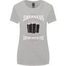Hello Darkness My Old Friend Funny Guiness Womens Wider Cut T-Shirt Sports Grey