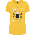 Hello Darkness My Old Friend Funny Guiness Womens Wider Cut T-Shirt Yellow