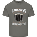 Hello Darkness My Old Friend Funny Guinness Mens Cotton T-Shirt Tee Top Charcoal