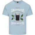 Hello Darkness My Old Friend Funny Guinness Mens Cotton T-Shirt Tee Top Light Blue