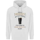 Hellow Darkness My Old Friend Funny Alcohol Childrens Kids Hoodie White