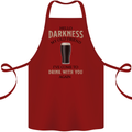 Hellow Darkness My Old Friend Funny Alcohol Cotton Apron 100% Organic Maroon