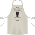 Hellow Darkness My Old Friend Funny Alcohol Cotton Apron 100% Organic Natural