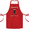 Hellow Darkness My Old Friend Funny Alcohol Cotton Apron 100% Organic Red