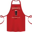 Hellow Darkness My Old Friend Funny Alcohol Cotton Apron 100% Organic Red