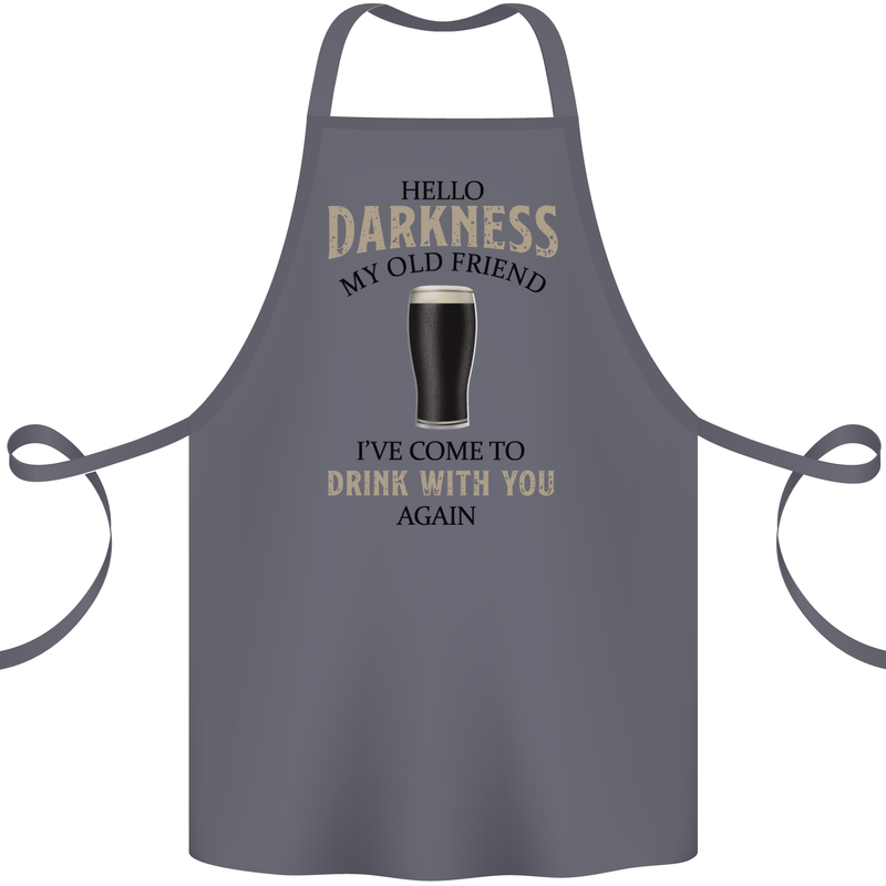 Hellow Darkness My Old Friend Funny Alcohol Cotton Apron 100% Organic Steel