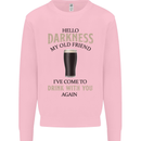 Hellow Darkness My Old Friend Funny Alcohol Kids Sweatshirt Jumper Light Pink