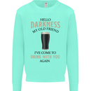Hellow Darkness My Old Friend Funny Alcohol Kids Sweatshirt Jumper Peppermint