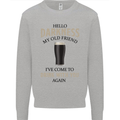 Hellow Darkness My Old Friend Funny Alcohol Kids Sweatshirt Jumper Sports Grey
