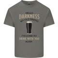 Hellow Darkness My Old Friend Funny Alcohol Kids T-Shirt Childrens Charcoal
