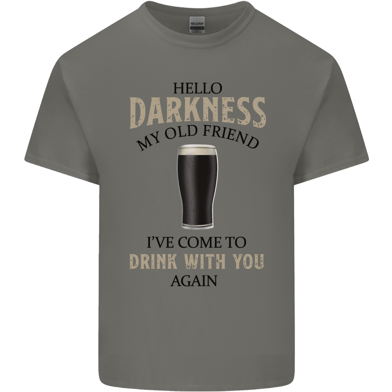 Hellow Darkness My Old Friend Funny Alcohol Kids T-Shirt Childrens Charcoal