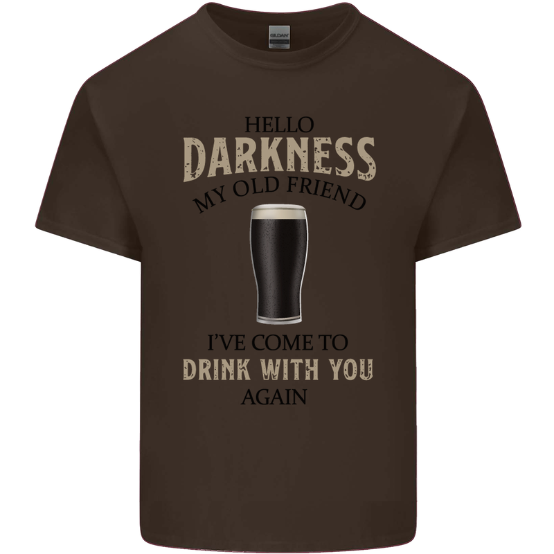 Hellow Darkness My Old Friend Funny Alcohol Kids T-Shirt Childrens Chocolate