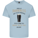 Hellow Darkness My Old Friend Funny Alcohol Kids T-Shirt Childrens Light Blue