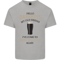 Hellow Darkness My Old Friend Funny Alcohol Kids T-Shirt Childrens Sports Grey