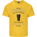 Hellow Darkness My Old Friend Funny Alcohol Kids T-Shirt Childrens Yellow