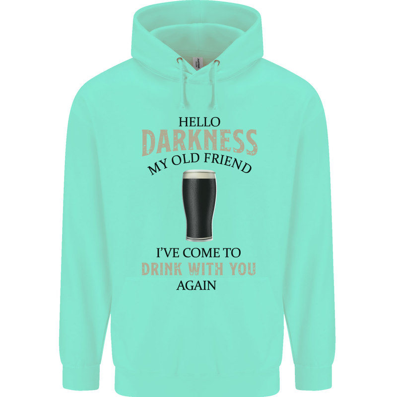 Hellow Darkness My Old Friend Funny Alcohol Mens 80% Cotton Hoodie Peppermint