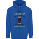 Hellow Darkness My Old Friend Funny Alcohol Mens 80% Cotton Hoodie Royal Blue
