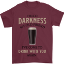 Hellow Darkness My Old Friend Funny Alcohol Mens T-Shirt Cotton Gildan Maroon