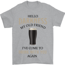 Hellow Darkness My Old Friend Funny Alcohol Mens T-Shirt Cotton Gildan Sports Grey