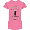 Hellow Darkness My Old Friend Funny Alcohol Womens Petite Cut T-Shirt Azalea