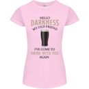 Hellow Darkness My Old Friend Funny Alcohol Womens Petite Cut T-Shirt Light Pink