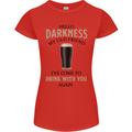 Hellow Darkness My Old Friend Funny Alcohol Womens Petite Cut T-Shirt Red