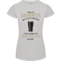 Hellow Darkness My Old Friend Funny Alcohol Womens Petite Cut T-Shirt Sports Grey