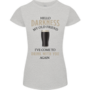 Hellow Darkness My Old Friend Funny Alcohol Womens Petite Cut T-Shirt Sports Grey