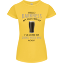 Hellow Darkness My Old Friend Funny Alcohol Womens Petite Cut T-Shirt Yellow