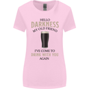 Hellow Darkness My Old Friend Funny Alcohol Womens Wider Cut T-Shirt Light Pink